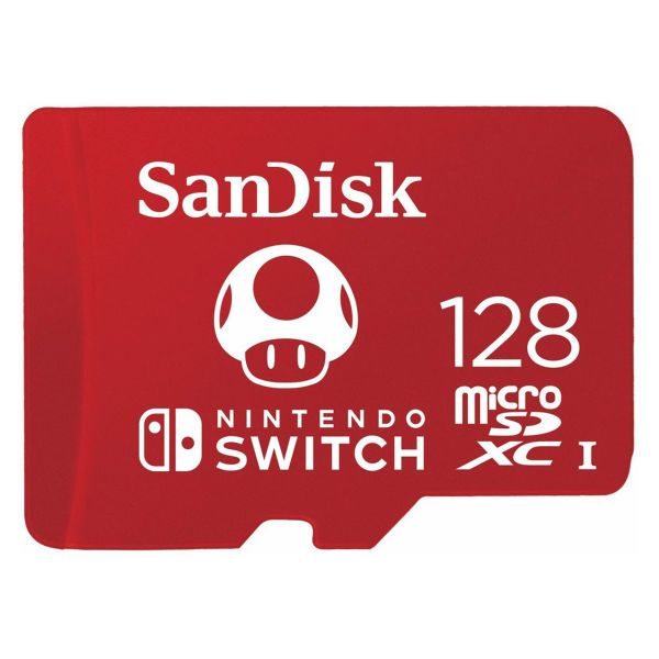 SanDisk microSD Nintendo Switch - 128G - Mushroom