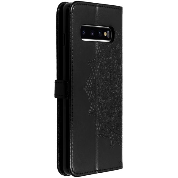 Etui de téléphone portefeuille Mandala Samsung Galaxy S10