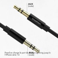 imoshion ﻿Câble AUX - Câble audio 3,5 mm / Jack - Mâle vers mâle - 1 mètre - Noir