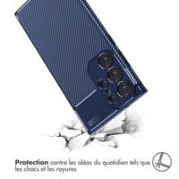 imoshion Coque silicone Carbon Samsung Galaxy S23 Ultra - Bleu