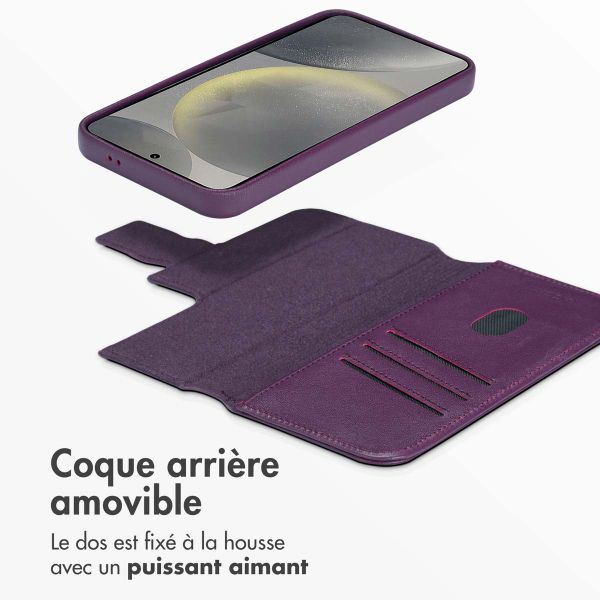 Accezz Étui de téléphone portefeuille en cuir 2-en-1 avec MagSafe Samsung Galaxy S24 - Heath Purple