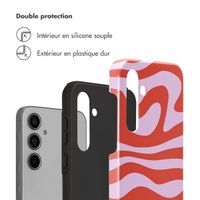 Selencia Coque arrière Vivid Samsung Galaxy A55 - Dream Swirl Pink