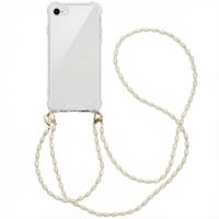 imoshion Coque avec dragonne + bracelet - Perles Apple iPhone SE (2022 / 2020) / 8 / 7 - Transparent