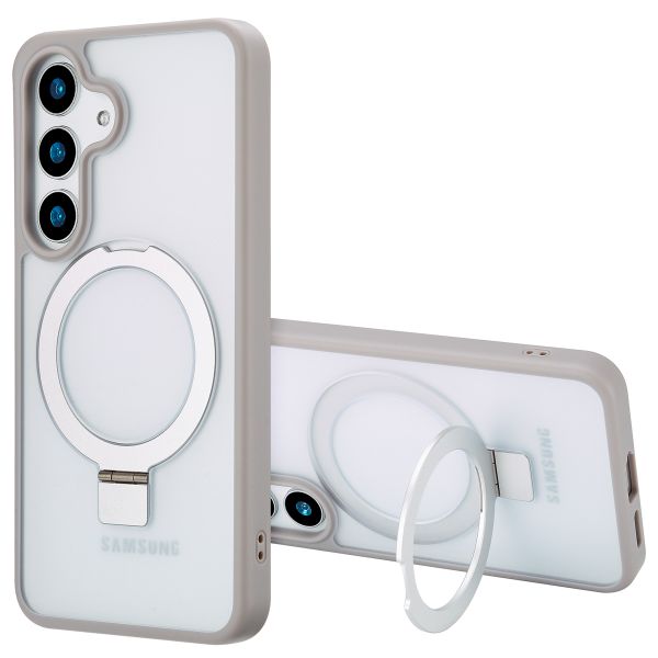 Accezz Coque Ring Stand avec MagSafe Samsung Galaxy S25 - Gris