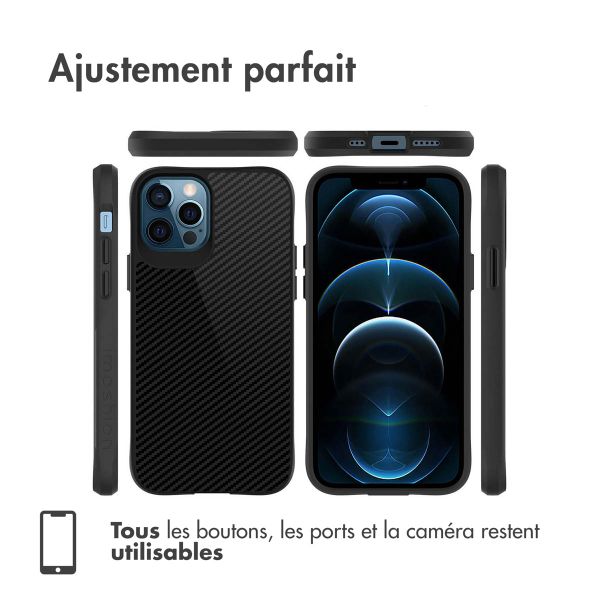 imoshion Coque Rugged Hybrid Carbon Apple iPhone 12 (Pro) - Noir