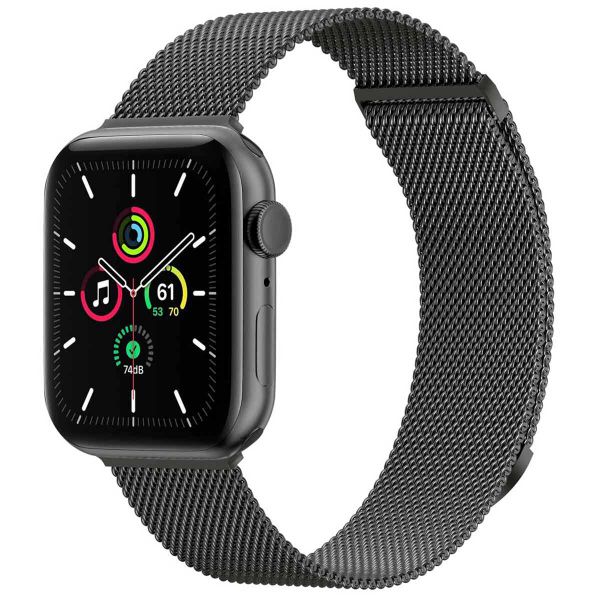 imoshion Bracelet magnétique milanais Apple Watch Series 1 á 9 / SE (38/40/41 mm) | Series 10 (42 mm) - Taille S - Space Gray