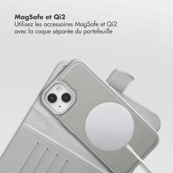 Selencia Étui portefeuille amovible Olyn avec MagSafe Apple iPhone 14 / 13 - Gris