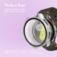 imoshion Coque rigide à couverture complète Samsung Galaxy Watch 7 - 40 mm - Transparent