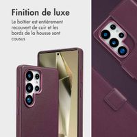 Accezz Étui de téléphone portefeuille en cuir 2-en-1 avec MagSafe Samsung Galaxy S25 Ultra - Heath Purple