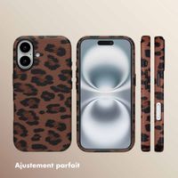 Selencia Coque Sabi imprimé panthère avec MagSafe Apple iPhone 16 - Mocha Brown