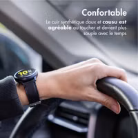 imoshion Bracelet en cuir moderne Samsung Galaxy Watch 7 40/44 mm - Noir