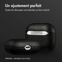 Accezz Coque en cuir véritable  Apple Airpods 3 - Noir