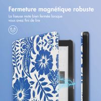imoshion Design Slim Hard Case Sleepcover Kobo Clara HD - Flower Tile