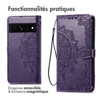 imoshion Etui de téléphone portefeuille Mandala Google Pixel 7 Pro - Violet