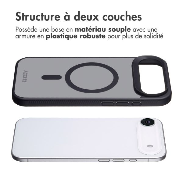 Accezz Coque Givrée Robuste avec MagSafe Apple iPhone Air - Noir