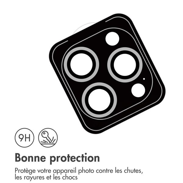 imoshion Lot de 2 protections d'objectif de caméra Apple iPhone 15 Pro / 15 Pro Max - White Titanium