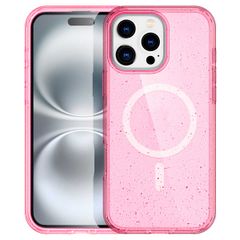 imoshion Coque Pailletée avec MagSafe Apple iPhone 16 Pro Max - Paillettes Rose