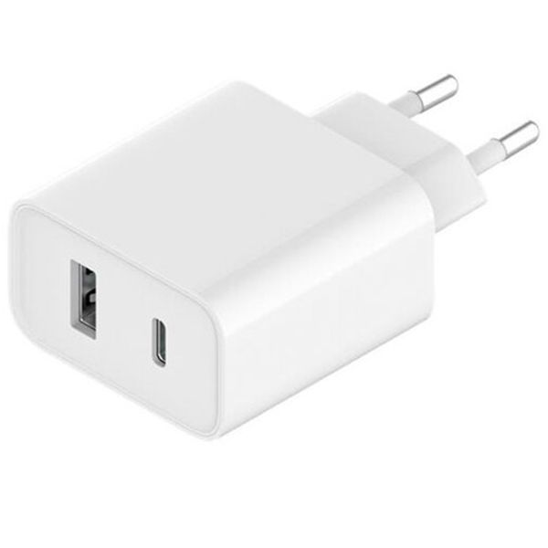 Xiaomi Adaptateur secteur original - Chargeur - Connexion USB-C & USB-A - 33 watts - Blanc