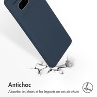 Accezz Coque Liquid Silicone Google Pixel 7 - Bleu foncé