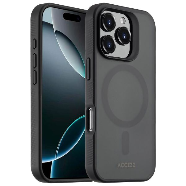 Accezz Coque Givrée Robuste avec MagSafe iPhone 16 Pro - Noir