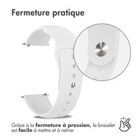 imoshion Bracelet sport en silicone  - Connexion universelle 18 mm - Blanc