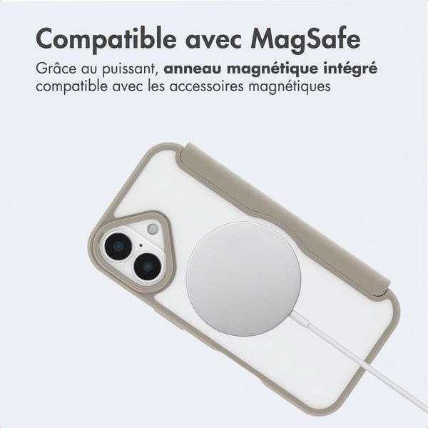 imoshion Bookcase transparente avec MagSafe Apple iPhone 17 - Beige