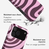 Selencia Coque arrière Vivid Apple iPhone 17 Pro - Wavy Swirl Pink Plum
