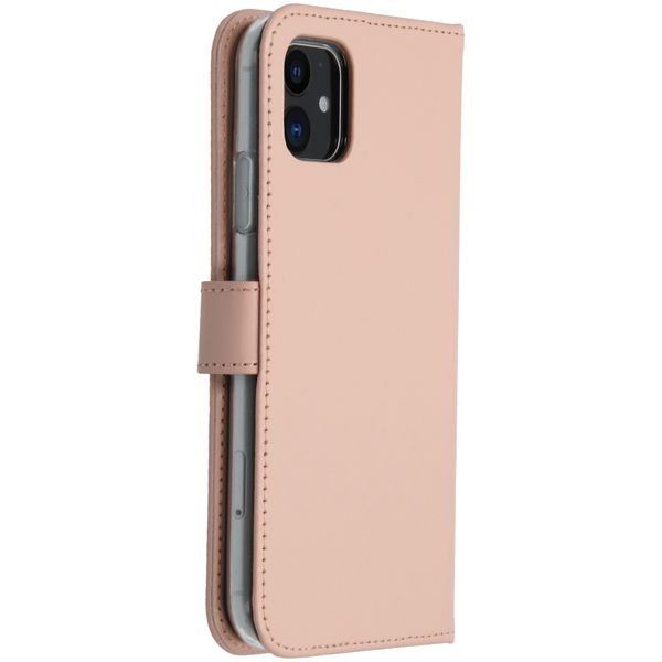 Selencia Étui portefeuille en cuir véritable Apple iPhone 11 - Dusty Pink