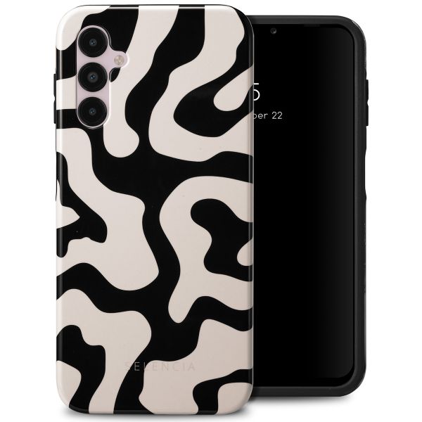 Selencia Coque arrière Vivid Tough Samsung Galaxy A14 (5G/4G) - Art Wave Black