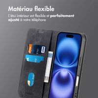 imoshion Étui de téléphone portefeuille Slim Apple iPhone 16 - Noir