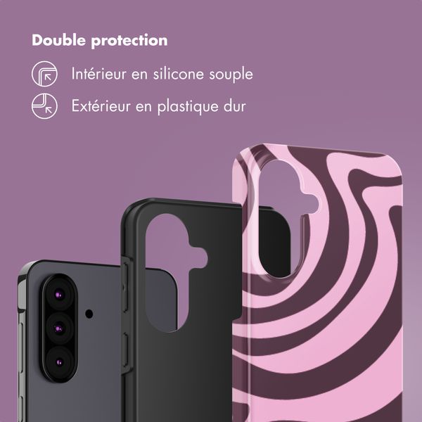 Selencia Coque arrière Vivid Samsung Galaxy A37 (5G) - Wavy Swirl Pink Plum