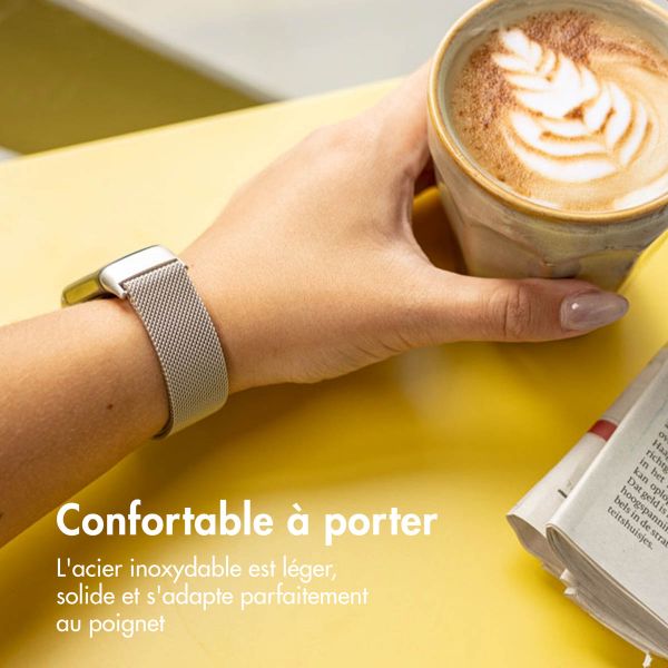 imoshion Bracelet magnétique milanais Fitbit Charge 5 - Taille S - Starlight