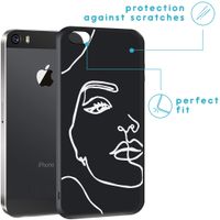 imoshion Coque Design iPhone 5 / 5s / SE - Visage abstrait - Blanc