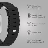 Accezz Bracelet Ocean Apple Watch Series 1 - 9 / SE (38/40/41 mm) | Series 10 / 11 (42 mm) - Noir