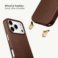 Selencia Coque arrière Rivièra avec MagSafe avec crochets amovibles iPhone 12 / 12 Pro - Choco Brown