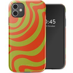 Selencia Coque arrière Vivid iPhone 11 - Wavy Swirl Orange Fern