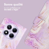 imoshion Étui de télephone portefeuille Design Xiaomi Redmi Note 14 Pro (4G) - Purple Marble