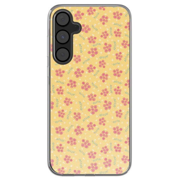 imoshion Coque design pour Samsung Galaxy A55 - Sunny Yellow Petite Flowers