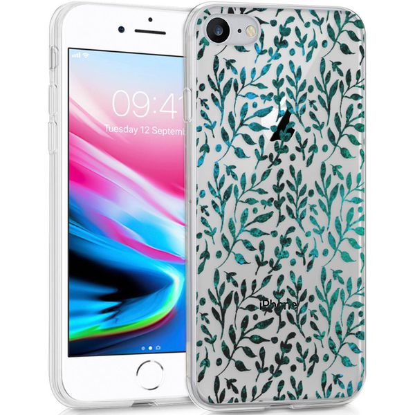 imoshion Coque Design iPhone SE (2022 / 2020) / 8 / 7 / 6s - Feuilles - Vert