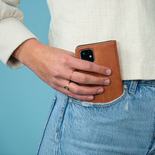 imoshion Étui de télephone portefeuille de luxe Apple iPhone SE (2016) / 5 / 5s - Marron