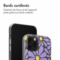 imoshion Coque design pour iPhone 12 (Pro) - Tropical Violet Flowers Connect