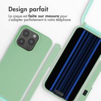 imoshion Coque en silicone avec cordon Apple iPhone 15 Pro - Vert