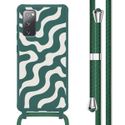 imoshion Coque design en silicone avec cordon Samsung Galaxy S20 FE - Petrol Green Groovy