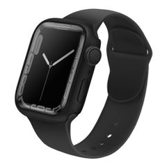 Uniq Legion Coque Apple Watch avec protection d'écran en Verre Trempé Apple Watch 7-9 - 45 mm - Midnight Black