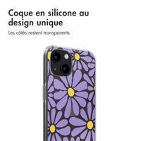 imoshion Coque design pour iPhone 13 - Tropical Violet Flowers Connect