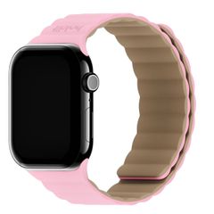 Holdit Bracelet en silicone magnétique Apple Watch Series 1 - 11 / SE / Ultra (44/45/46/49 mm) - Pink / Beige