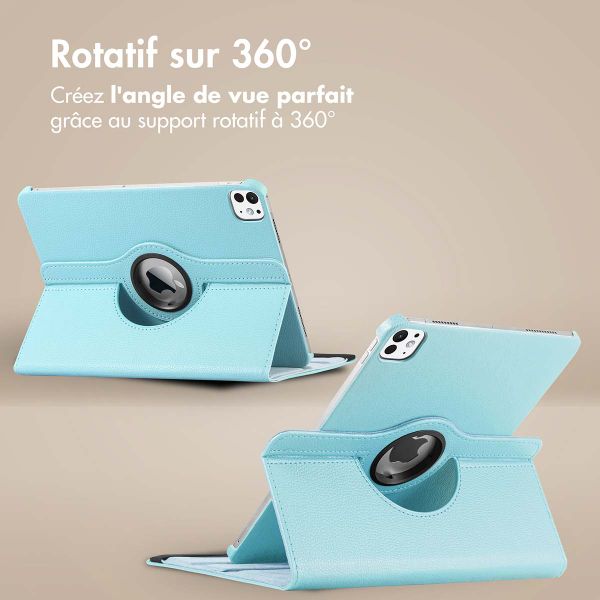 imoshion Coque tablette rotatif à 360° iPad Pro 12.9 (2022) / Pro 12.9 (2021) / Pro 12.9 (2020) - Bleu clair