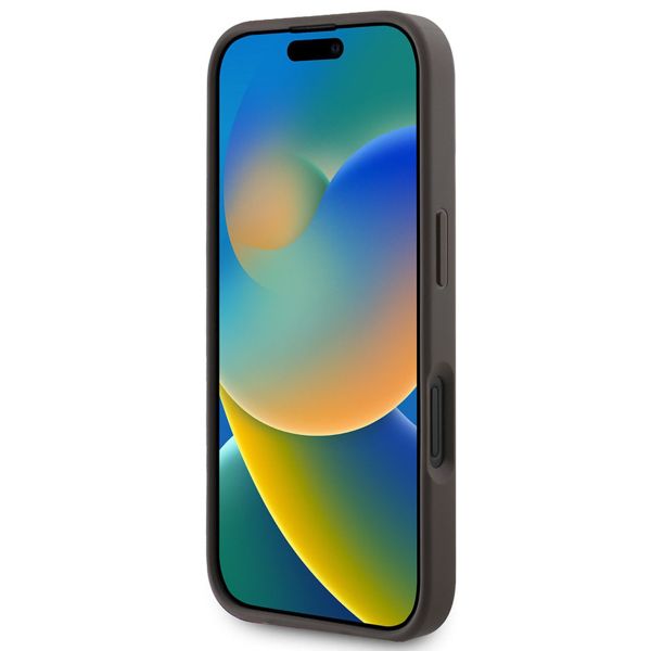 Guess Coque 4G Metal Logo Backcover Apple iPhone 16 - Marron