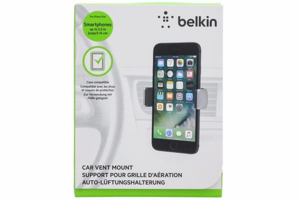 Belkin Car Vent Mount - Support de téléphone pour voiture - Grille de ventilation - Noir