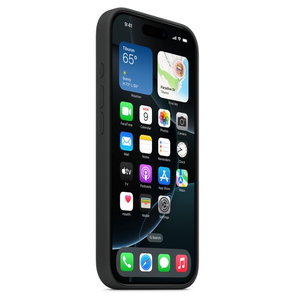 Apple Coque en silicone MagSafe Apple iPhone 16 Pro Max - Black